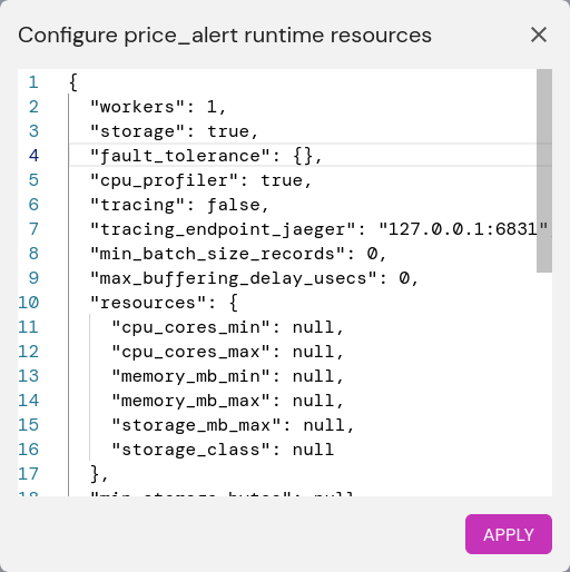 Fault tolerance configuration