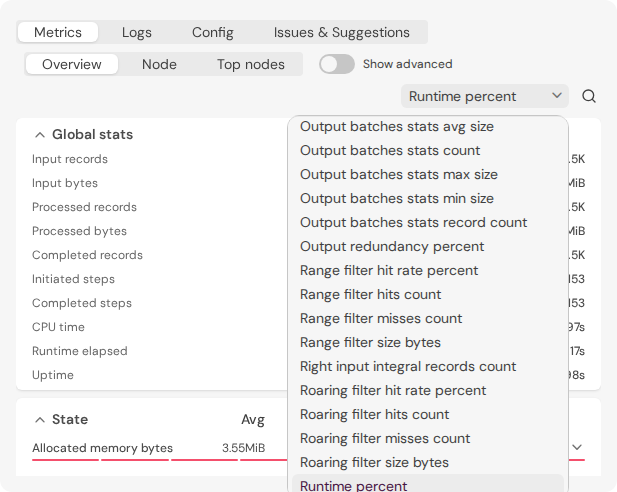 Selecting the metric