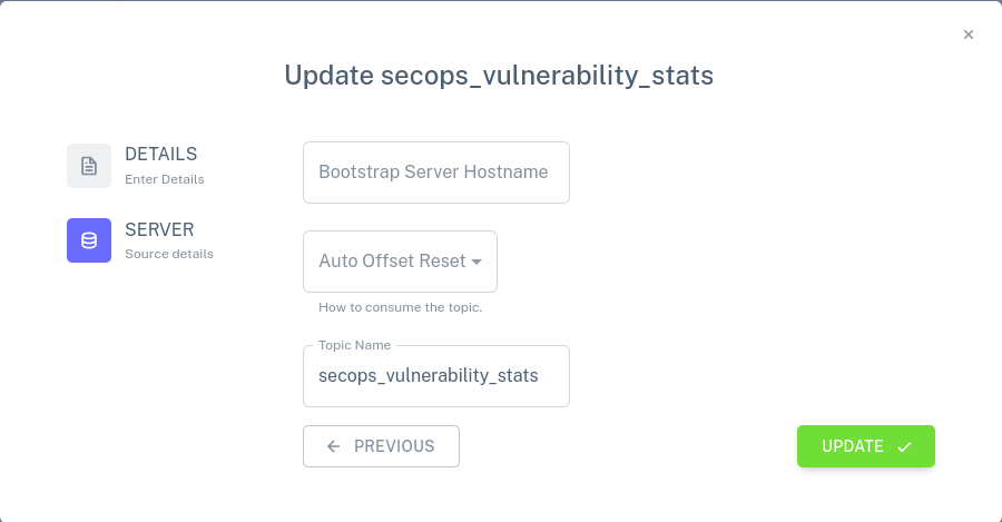 SecOps output connector details page 2